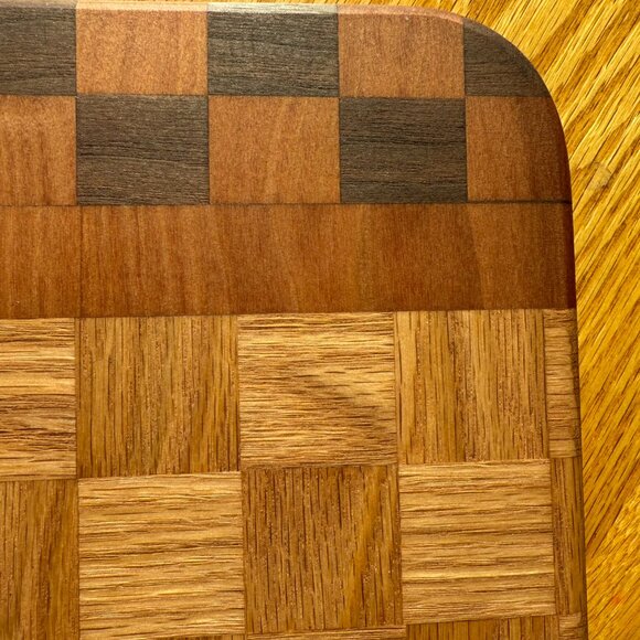 Cutting Board Hand Crafted Star of David Mixed Hardwoods Reversible Judaica - Picture 6 of 7